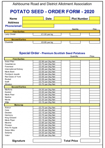 2020 Potato Order Form Img