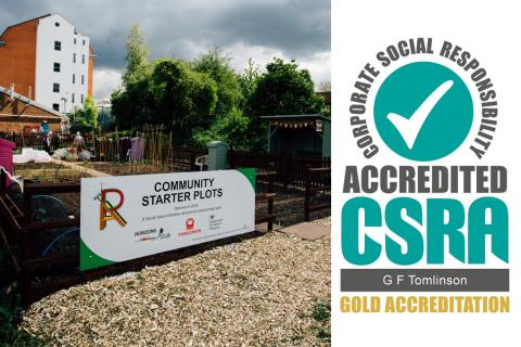 G F Tomlinson secures Gold CSR Accreditation