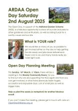 Open Day Planning Meeting Poster